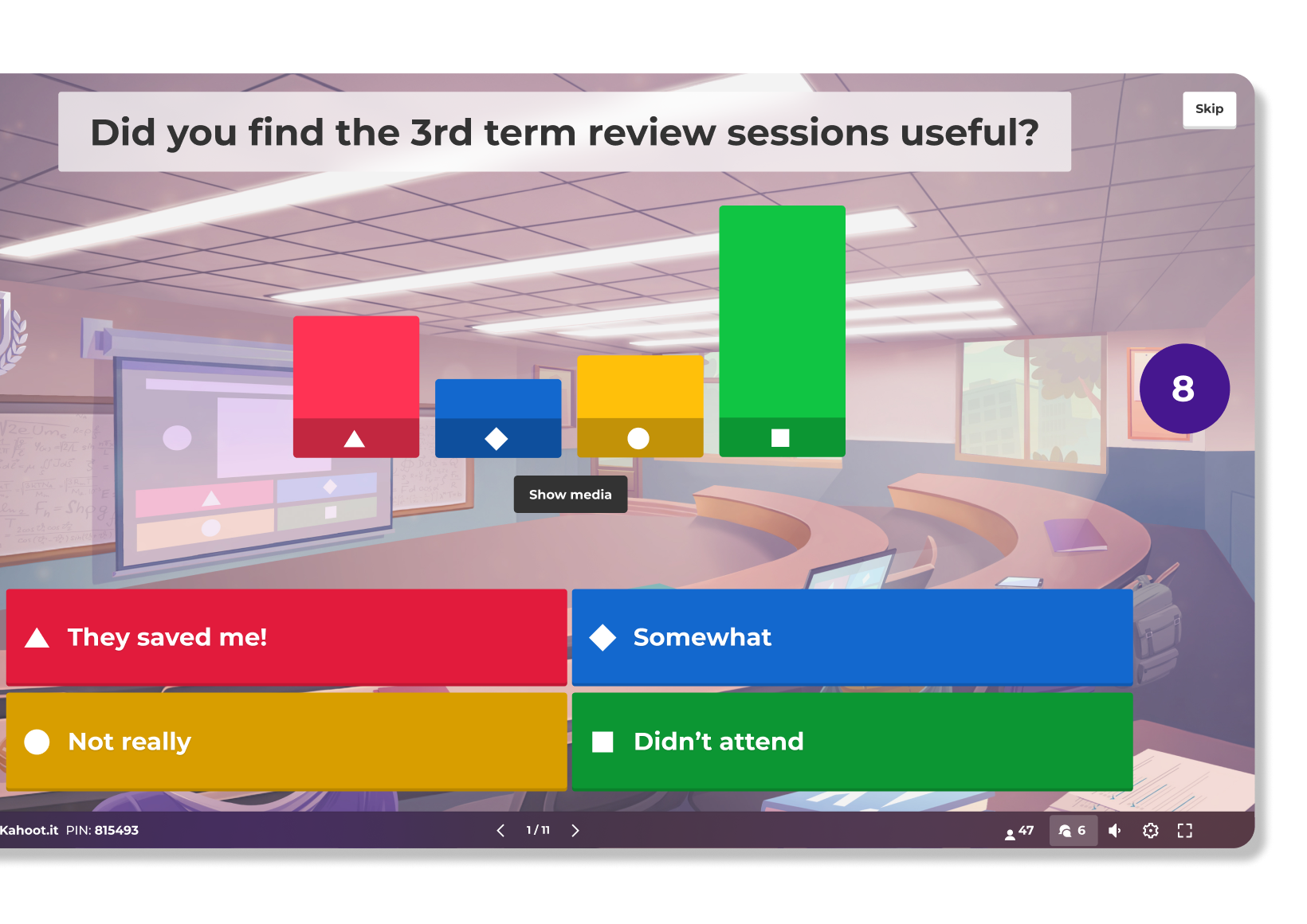 An interface showing a Net Promoter Score (NPS) survey result. At the top, the question reads: 