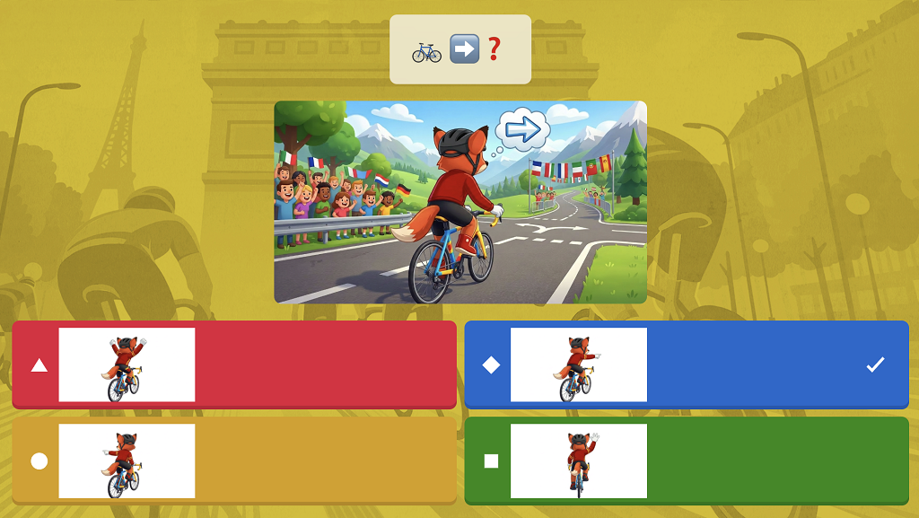 1st Kahoot! Tour de France Cup kahoot question on cycling