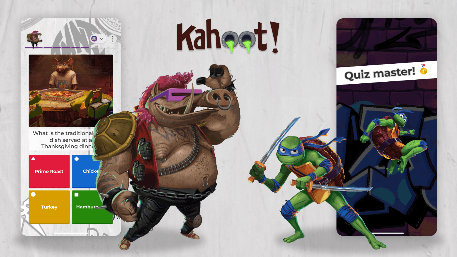 Teenage Mutant Ninja Turtles study buddy on the Kahoot! app