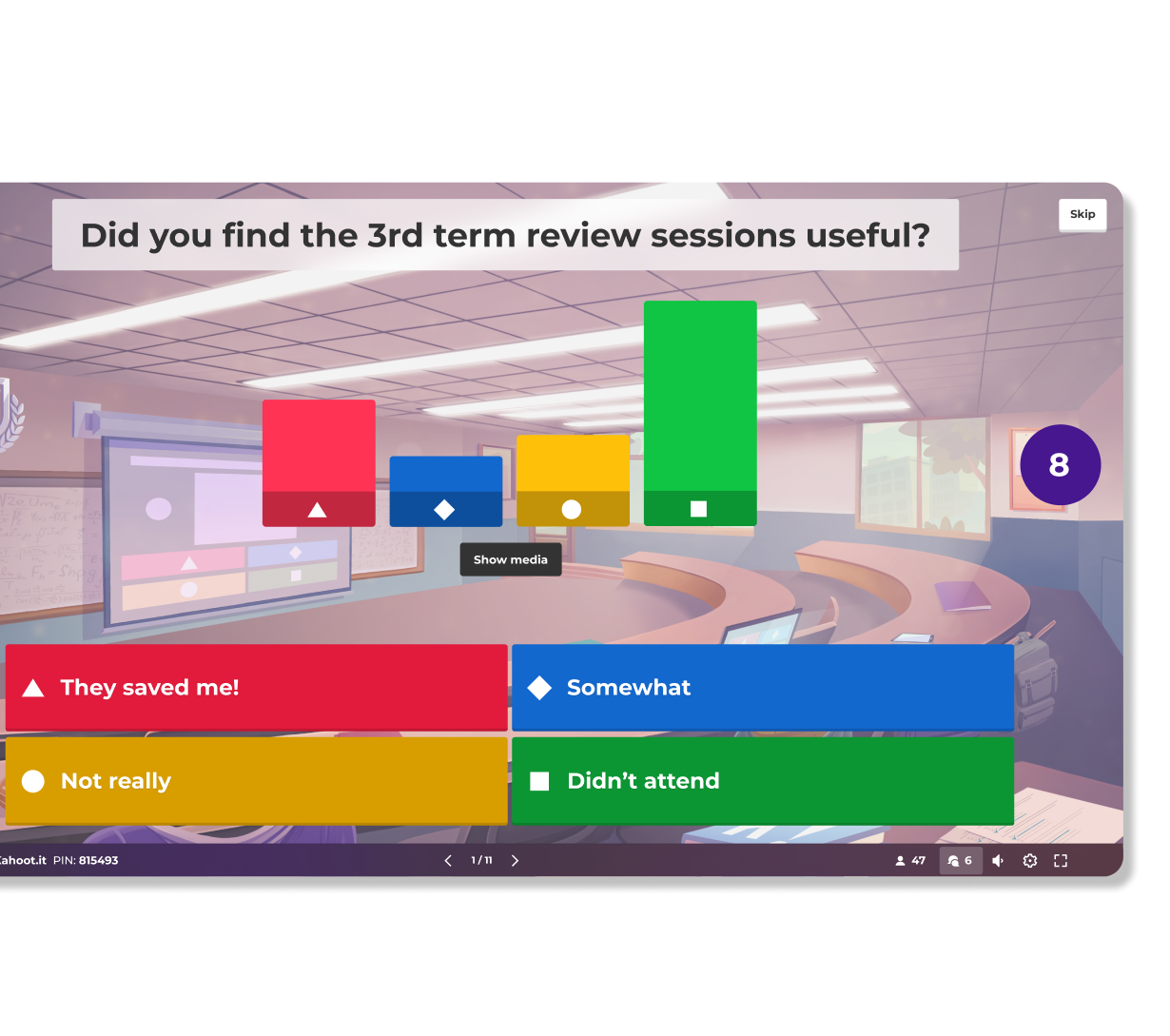 An interface showing a Net Promoter Score (NPS) survey result. At the top, the question reads: 