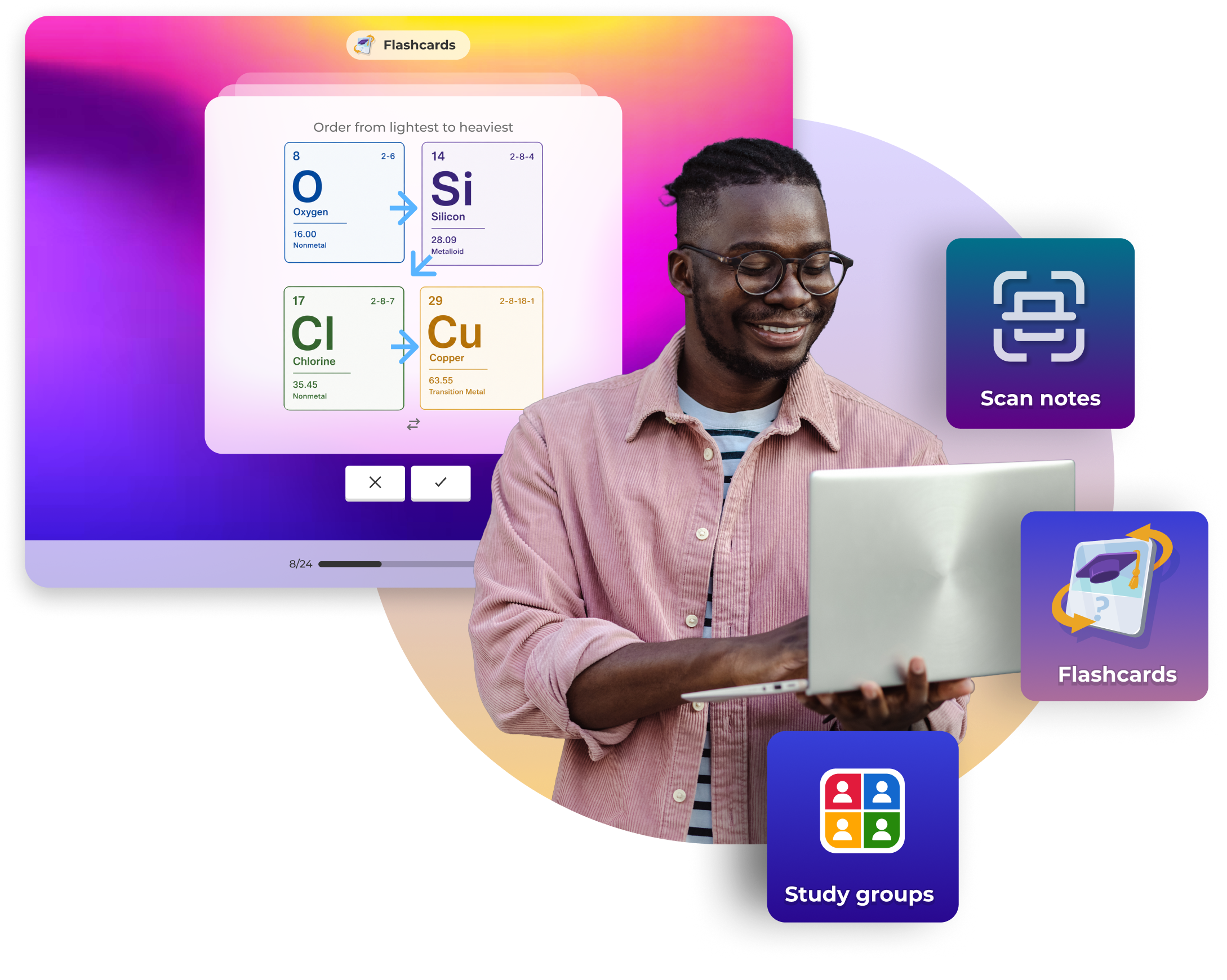 Student with a laptop