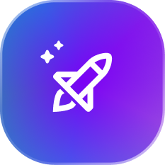 Icon of a rocket launching.