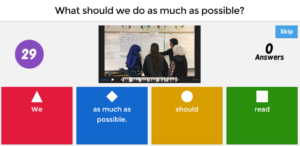 Example of a Kahoot jumble question