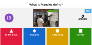 Example of a Kahoot jumble question