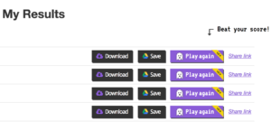 How results look like in Kahoot! game